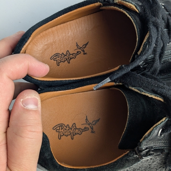 PORTOFINO Orthopedic Shoes Black Leather Laces And Zippers Size ? - Picture 11 of 14